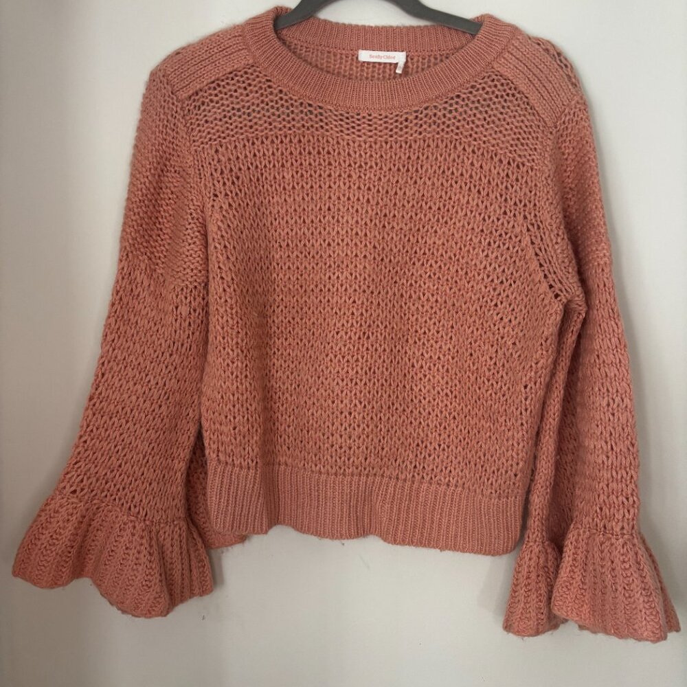 Alpaca Muted Clay See by Chloe Bell Sleeve Sweater
